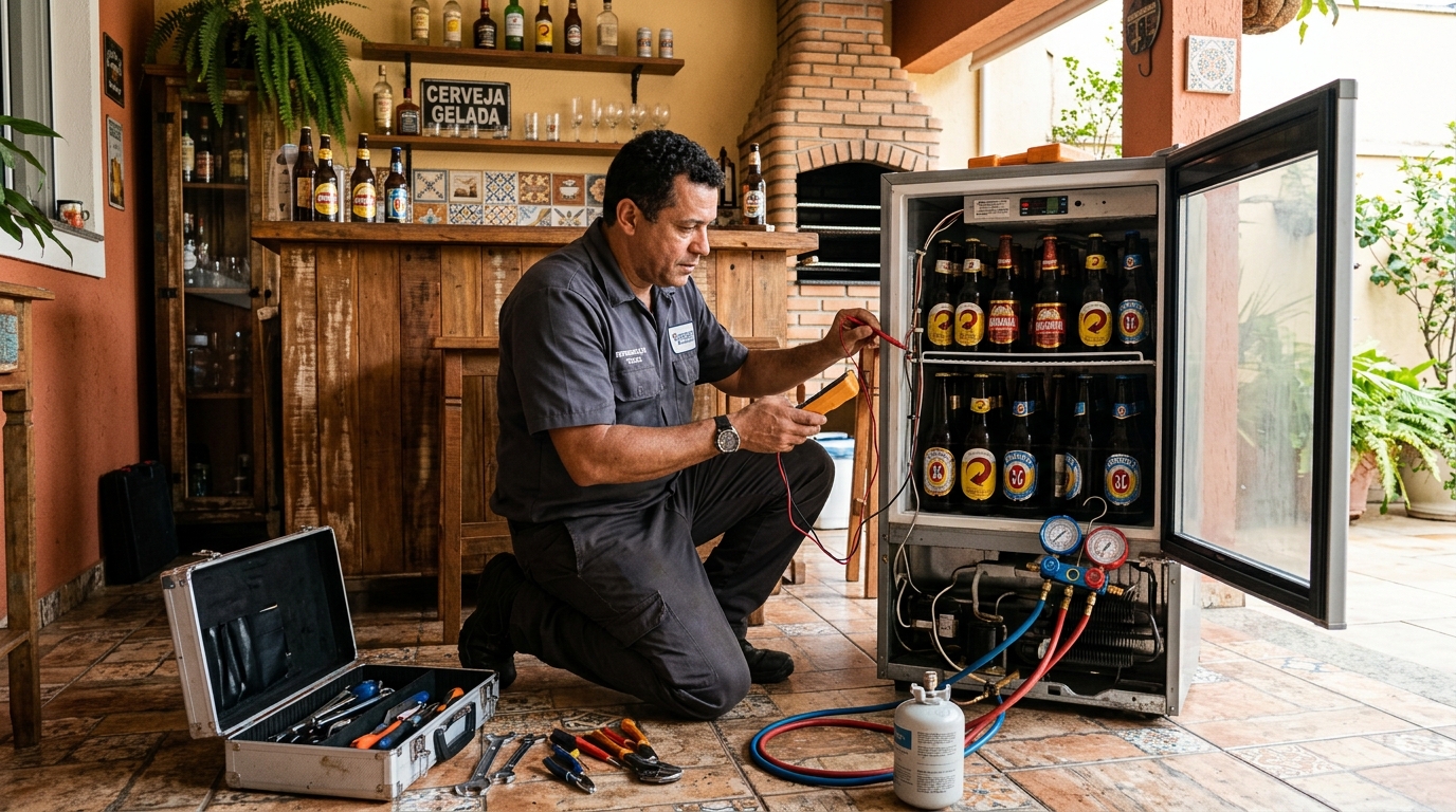 Aplicação de gás refrigerante em cervejeira atendida no Amazonas, Betim‑MG